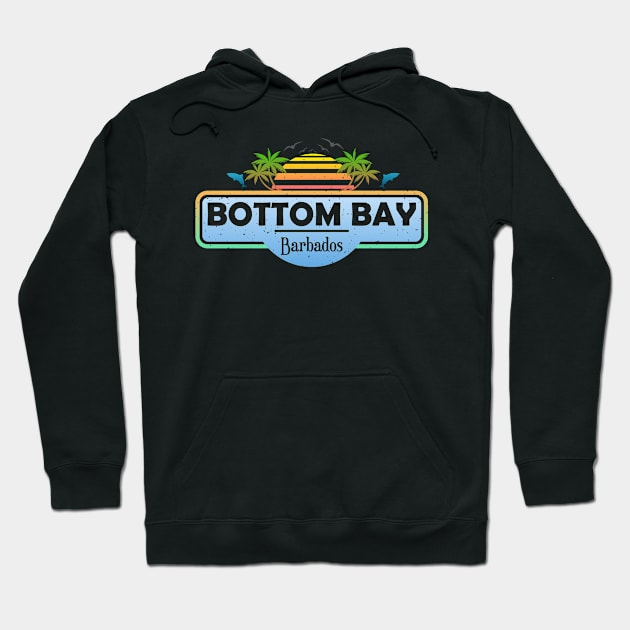 Bottom Bay Beach Barbados, Palm Trees Sunset Summer Hoodie by Jahmar Anderson